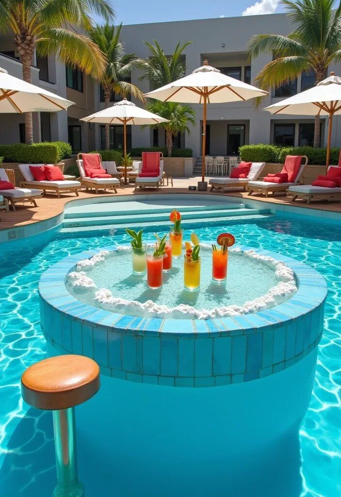 6. Swim-Up Bars Built for Entertaining