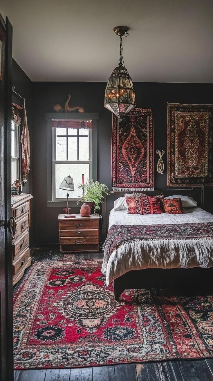 17. Layered Persian Rugs Over Dark Wood Floors - photo 3