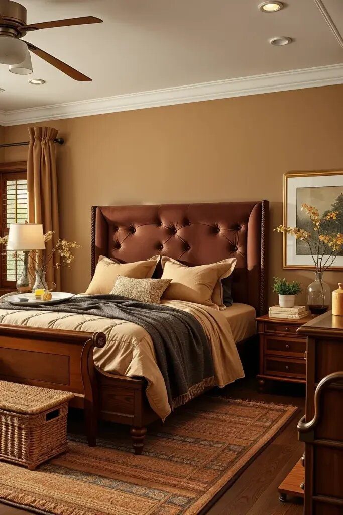Cozy Chocolate and Tan Bedroom Decor - photo 2