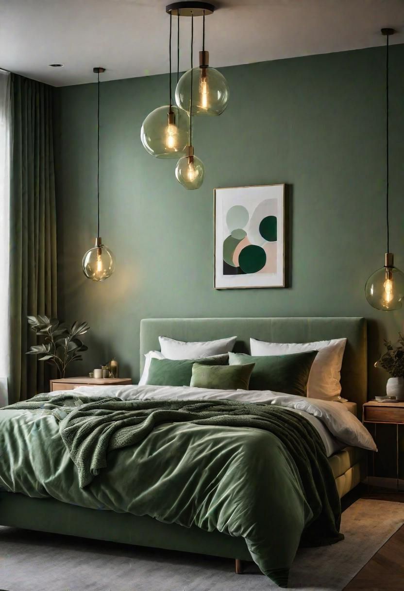 15. Sage Green Light Fixtures