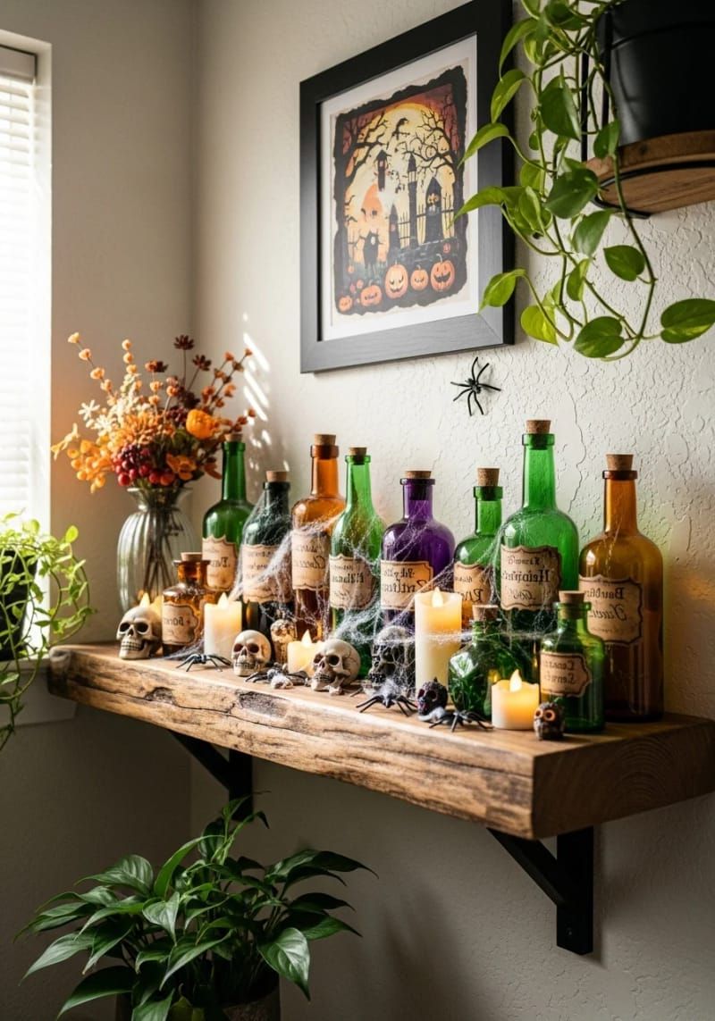 10. Shelf of Potion Bottles with Mysterious Labels - photo 3
