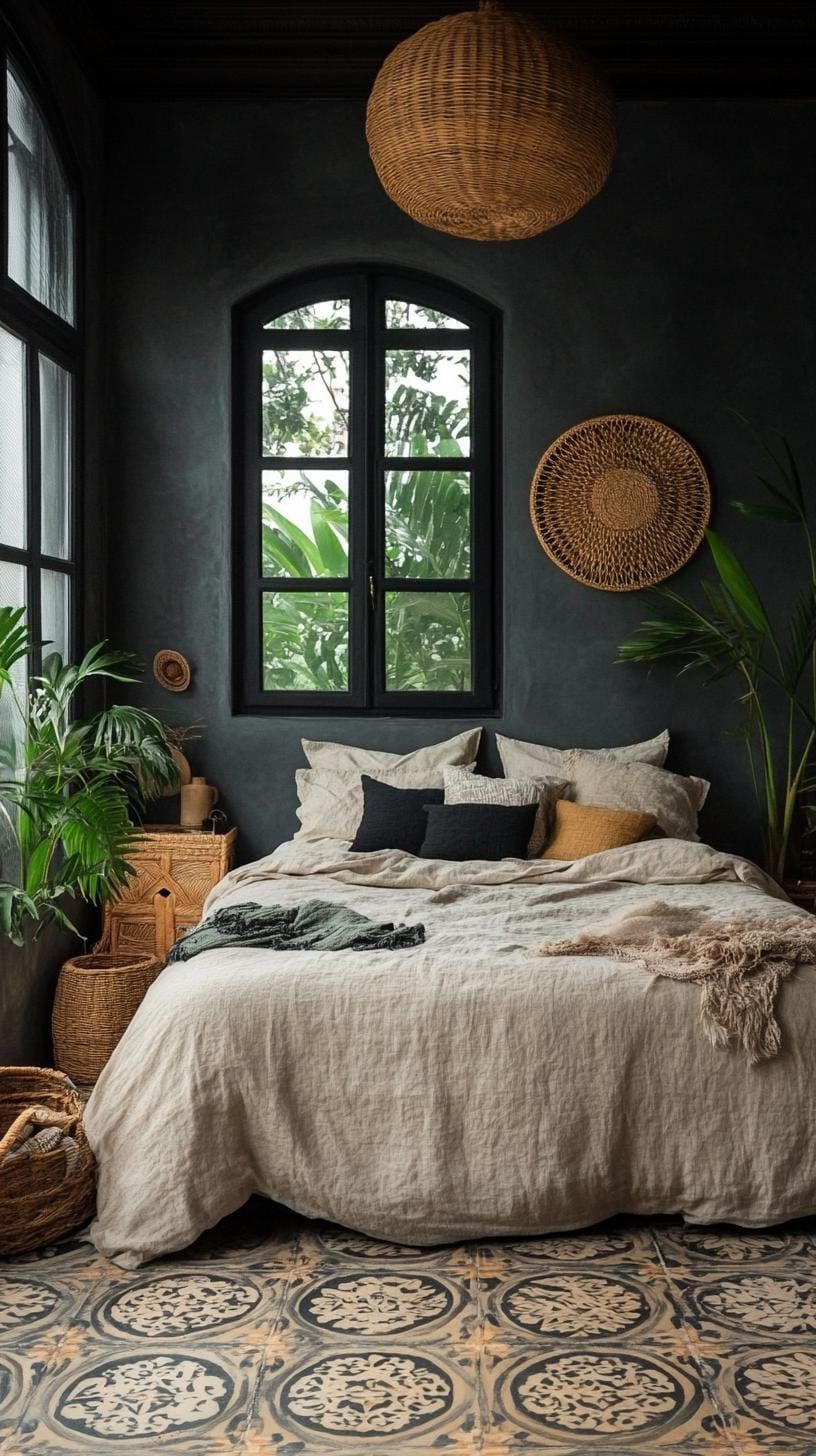 3. Wicker And Rattan Against Earthy Walls