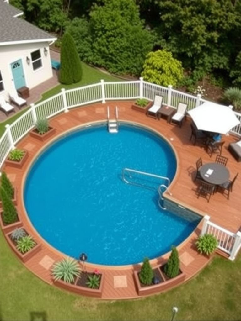 6. Modern Round Deck Design