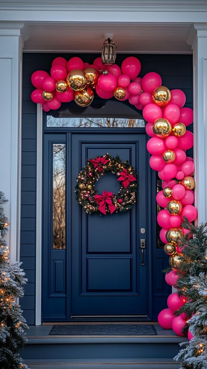 19. Creative Front Door Holiday Decor