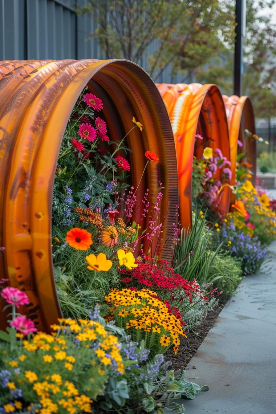 29. Metal Pipe Planter Designs