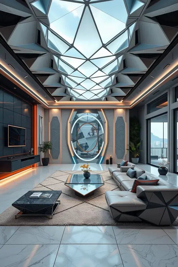 Step into the future: Unique shapes in modern living rooms - photo 2