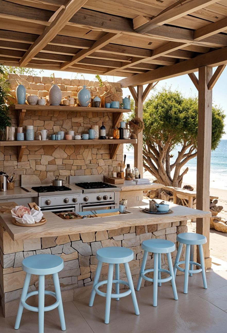 6. Seaside-Inspired Outdoor Kitchen Oasis - photo 3