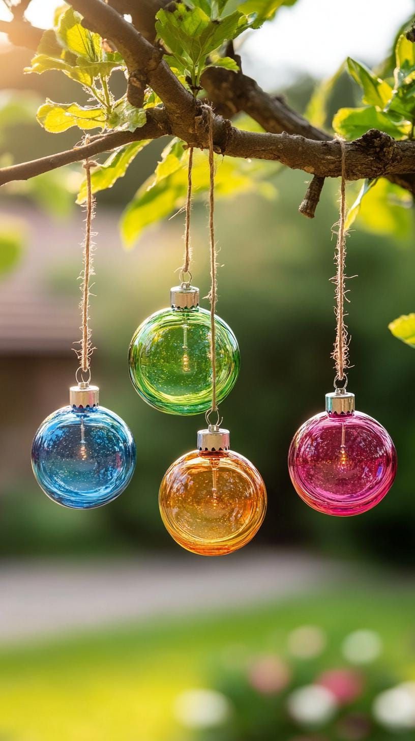 33. Glass Baubles Catching Light in the Trees - photo 2