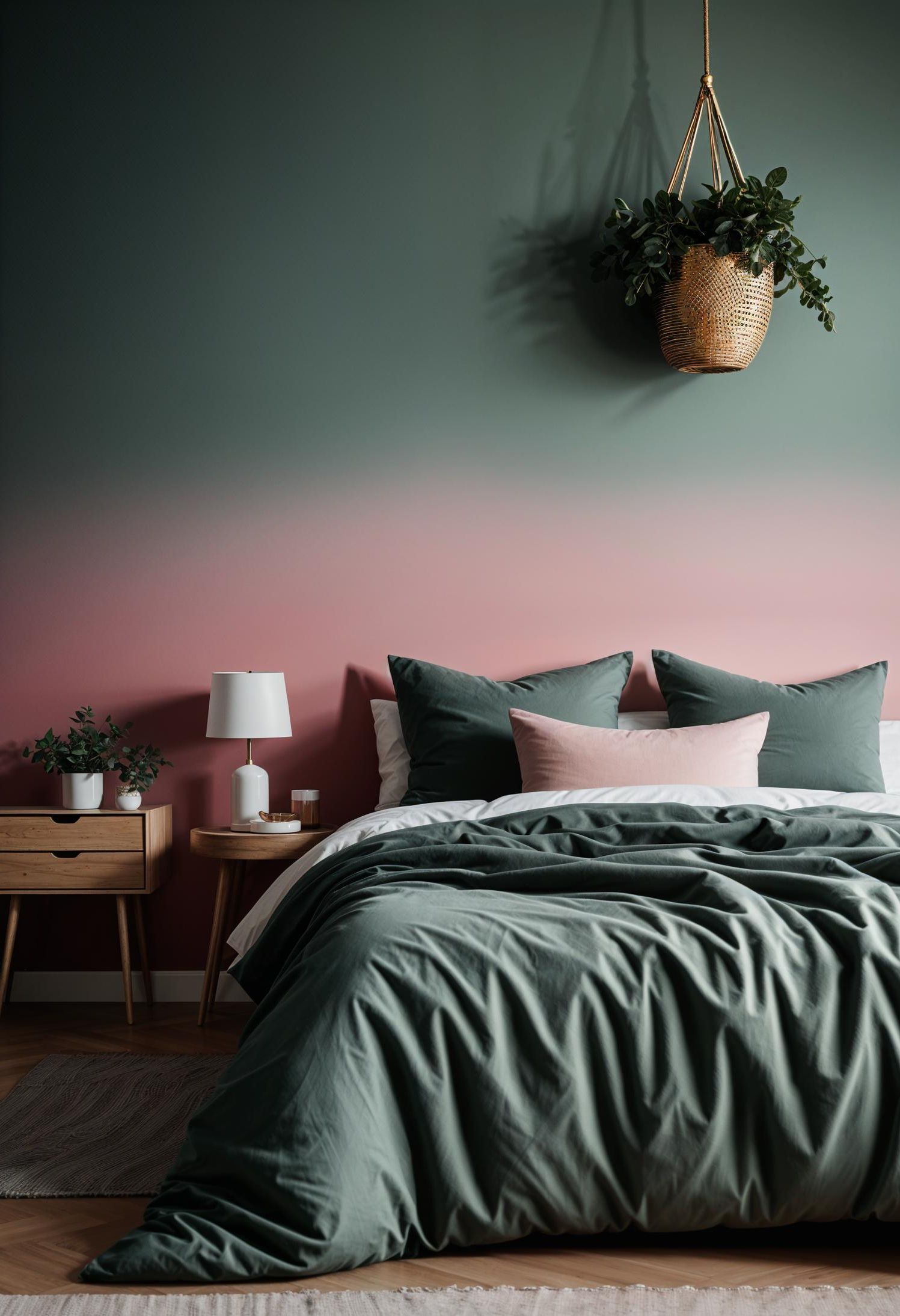 21. Ombre Paint from Sage to Pink - photo 2