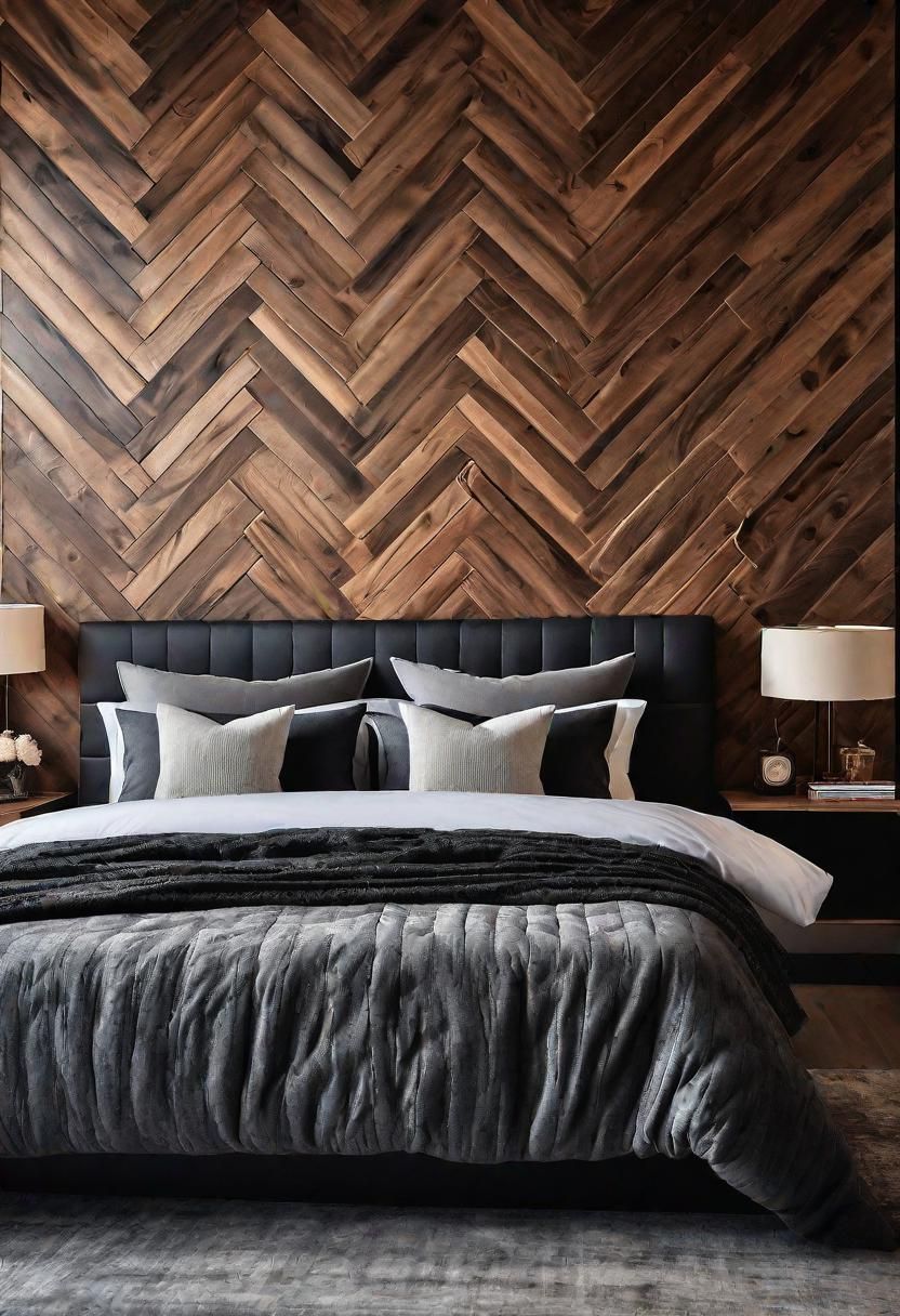 23. Elegant Herringbone Wood Wall - photo 2
