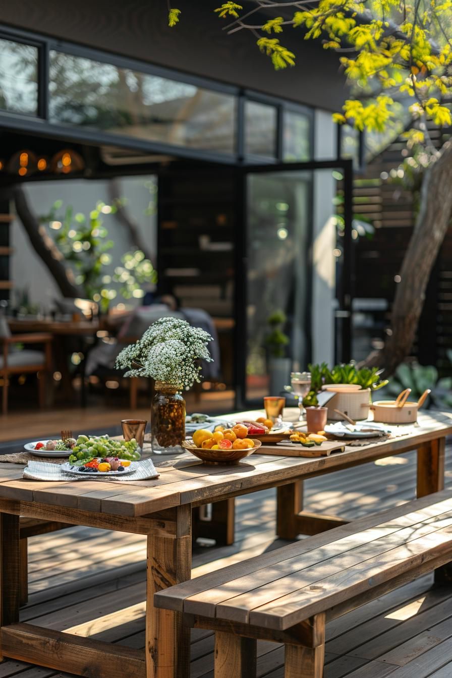 9. Space-Saving Convertible Patio Bench
