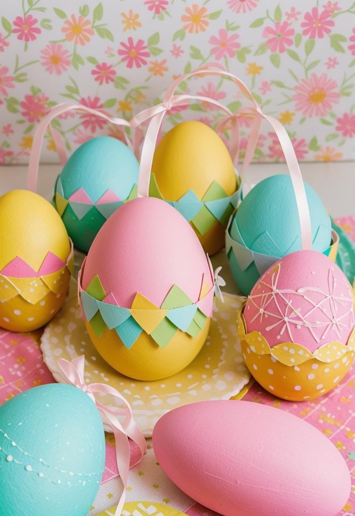 1. Paper Mache Easter Egg Baskets