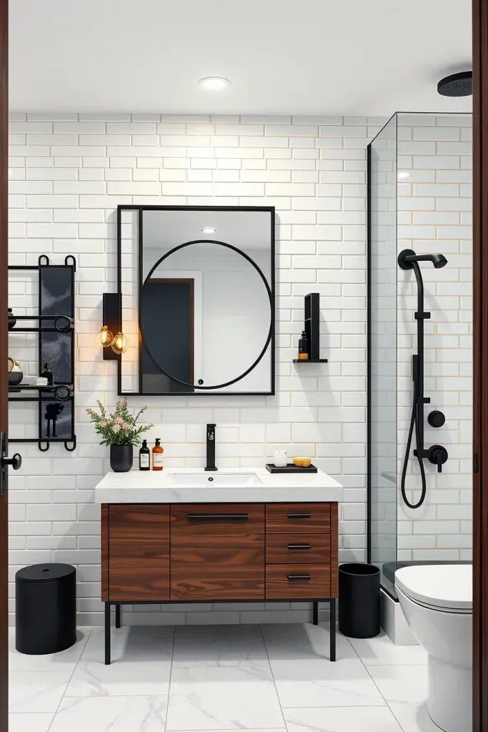 Matte Black Fixtures for Bold Bathrooms