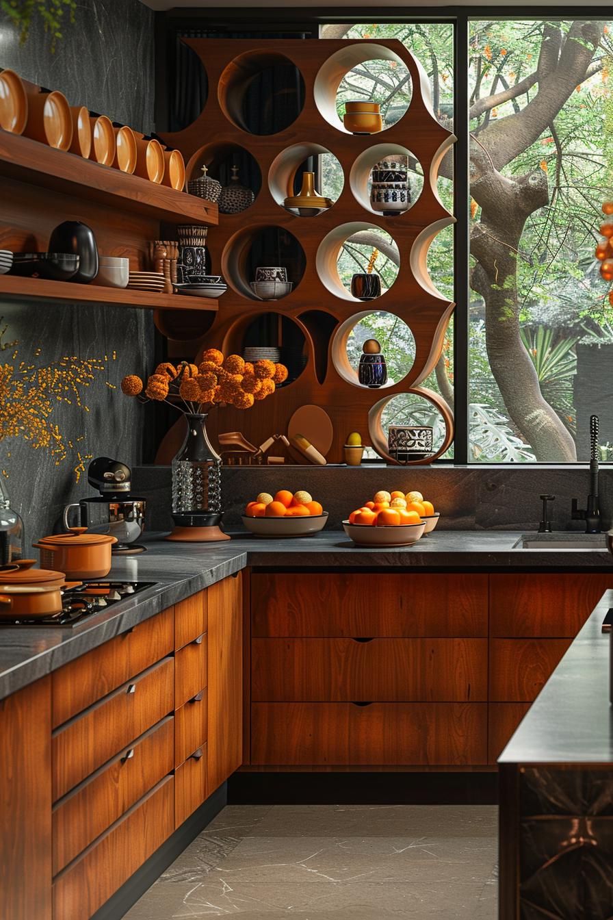 5. Geometric Crockery Display Ideas - photo 3