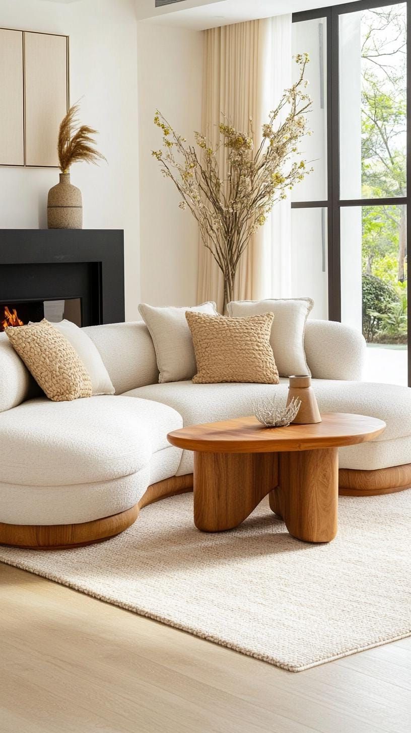 11. Curved Rounded Sofas for Cozy Seating