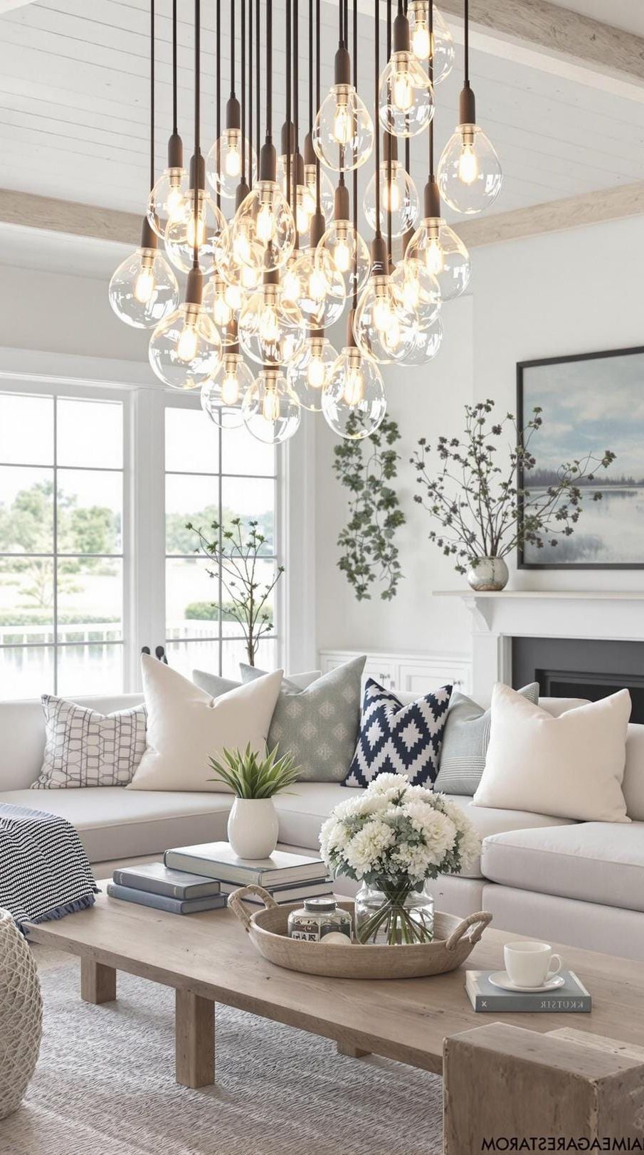 13. Glass Buoy Float Chandelier Lighting - photo 3