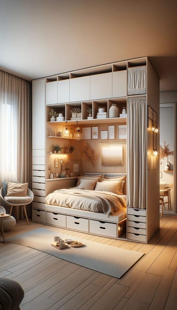 1. Under-Bed and Over-Bed Storage for Studios