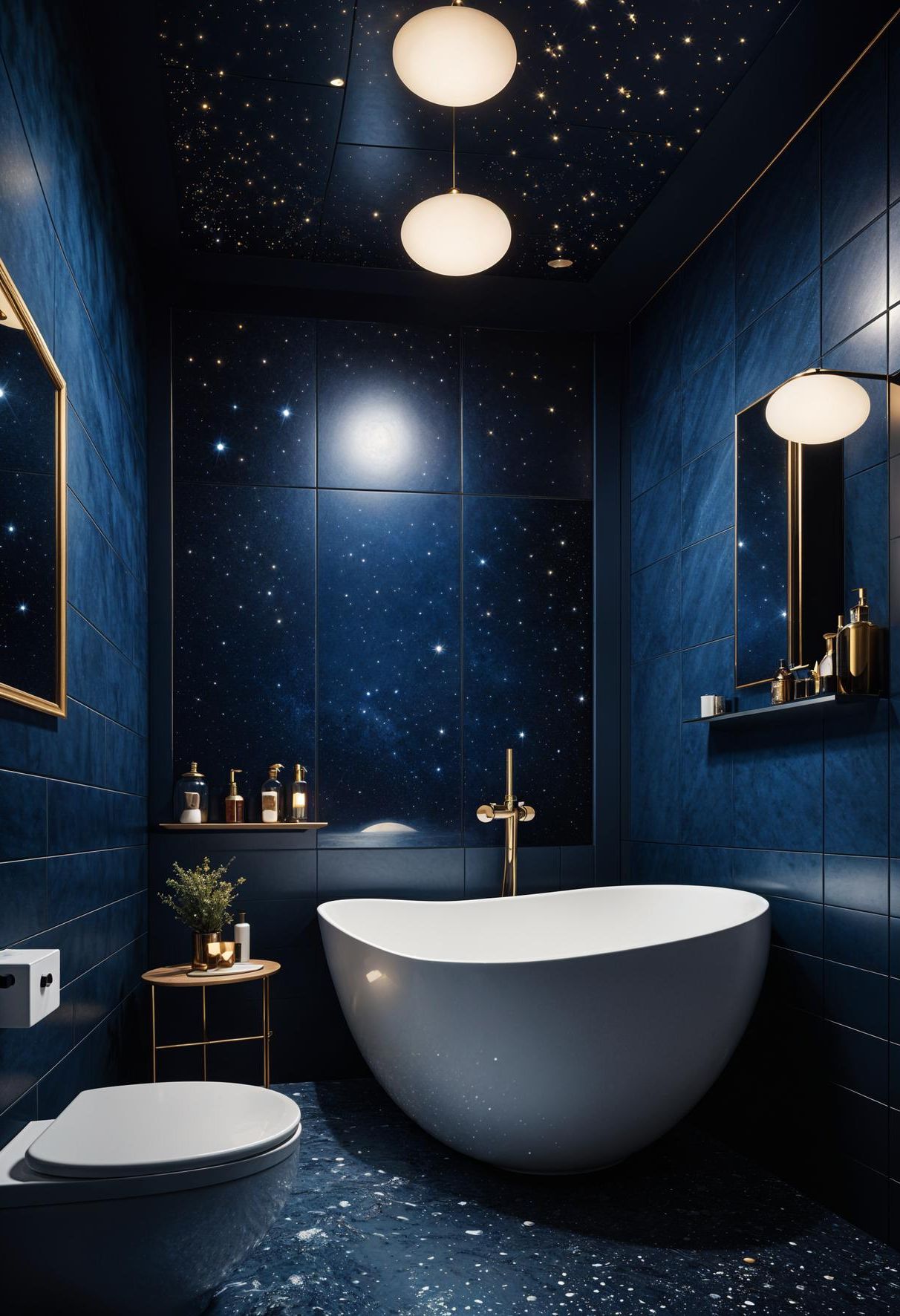 3. Celestial Night Bathroom Retreat