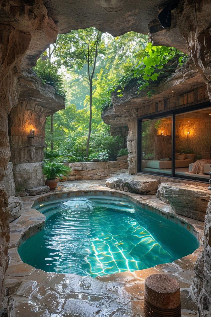 10. Secret Grotto Pool Design