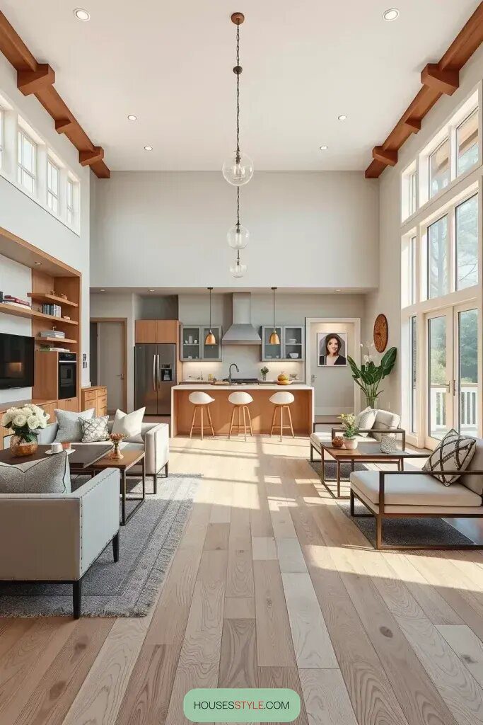 Open-Concept Living Spaces with Coordinated Design