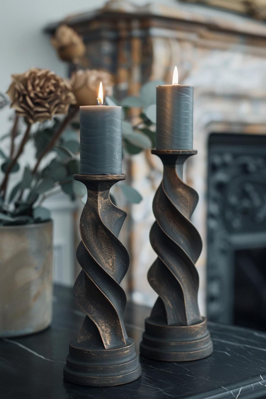 1. Bronze Candle Holders for Ambiance