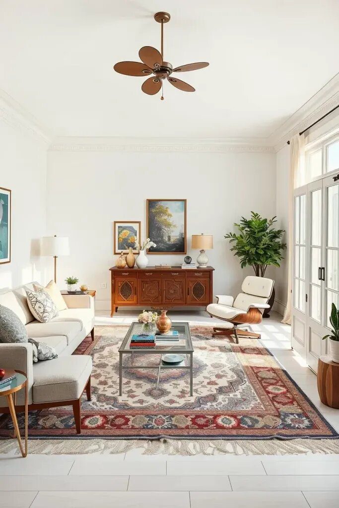 What Makes a Living Room Feel Modern-Vintage