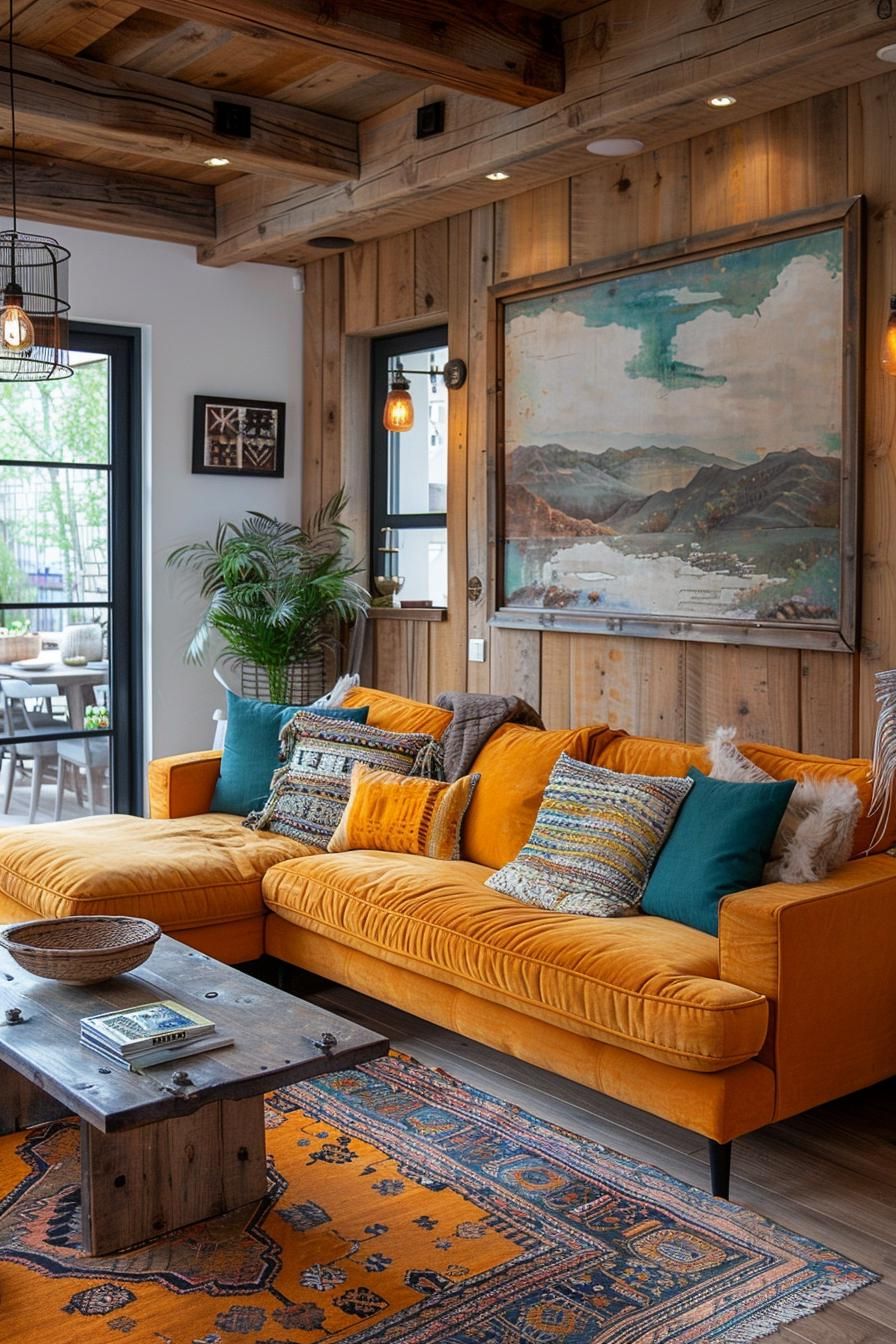 8. Rustic Meets Mid-Century Modern Style