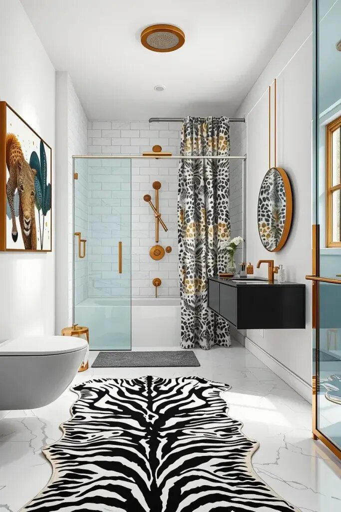 Pairing Animal Prints With Modern Fixtures