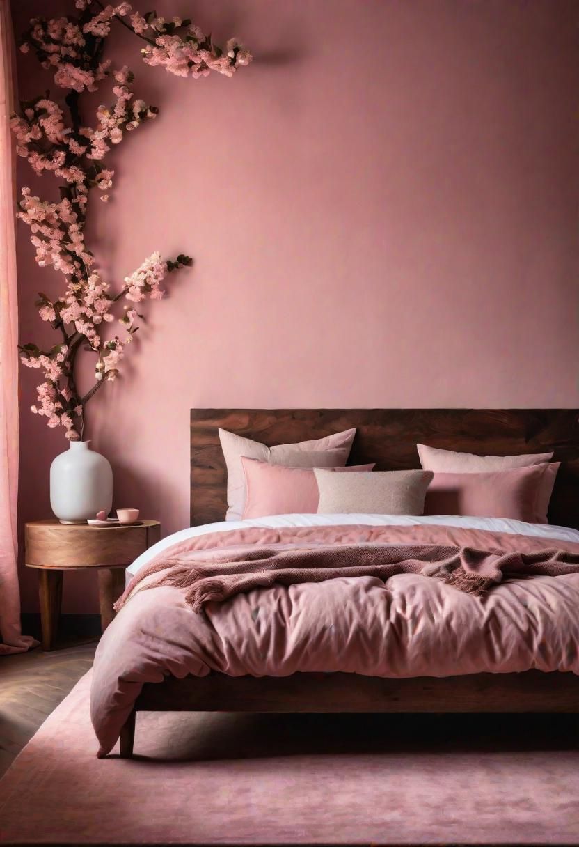 60. Pairing Pink with Wood Tones