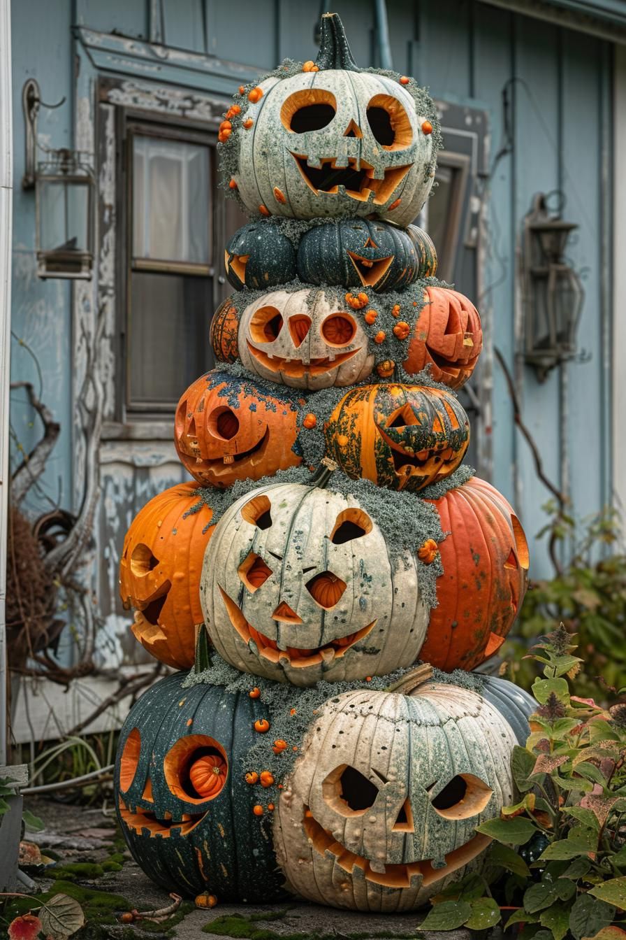 12. Diverse Pumpkin Topiary Ideas - photo 4