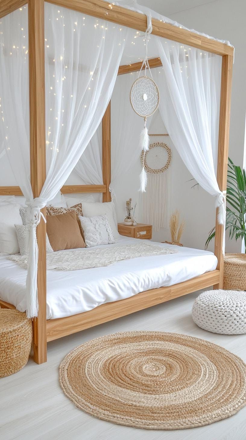 12. Canopy Beds Draped in Light Cotton - photo 2