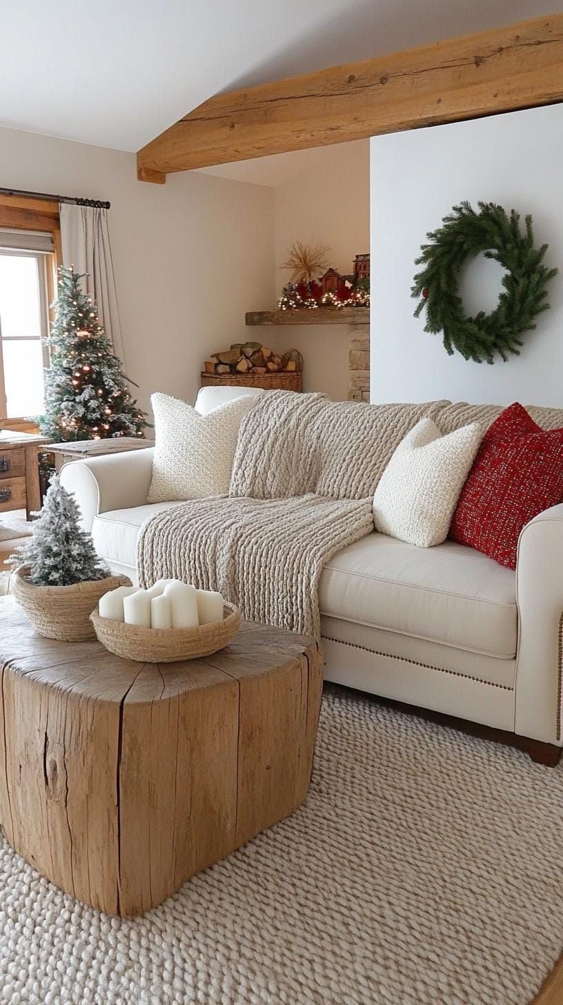 8. Woven throws over reclaimed wood furniture - photo 2