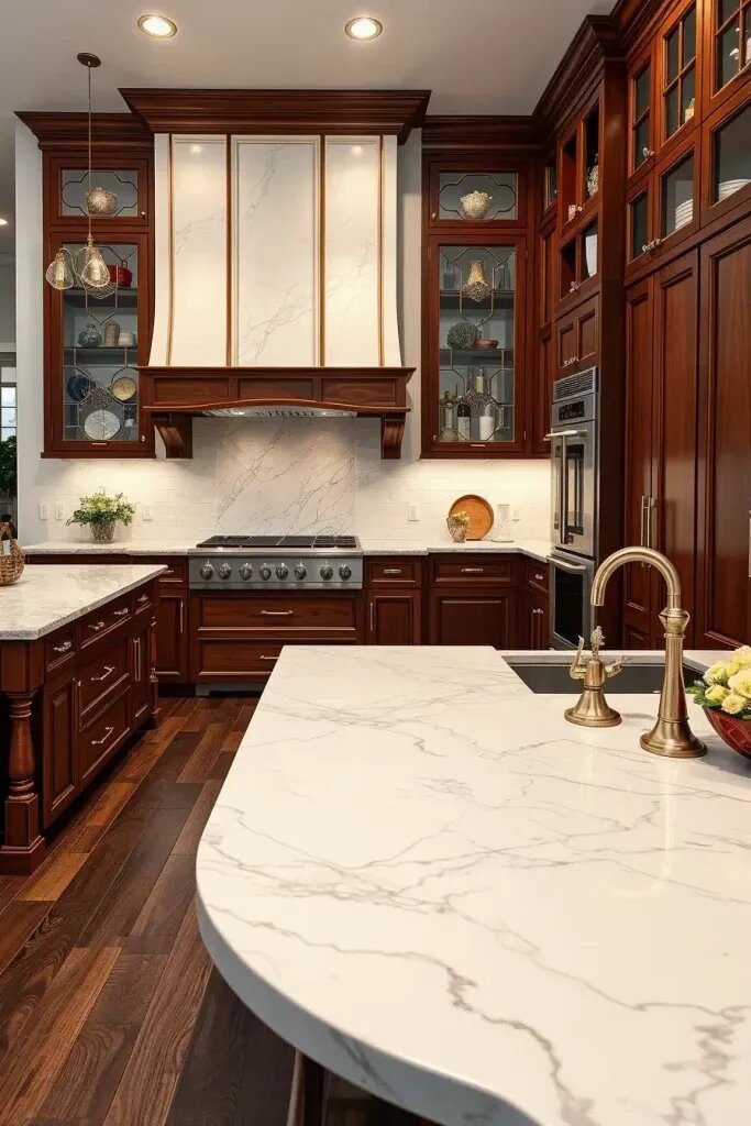Dark Cherry Cabinets for a Bold, Luxurious Look