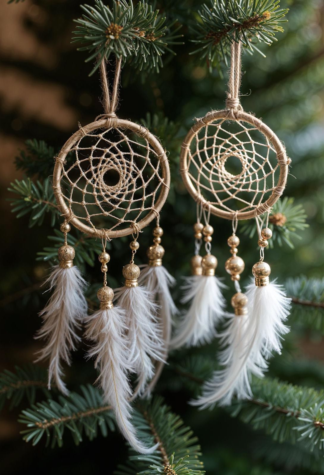 2. Boho Dreamcatcher Christmas Ornaments