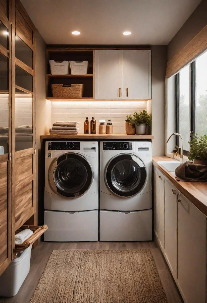15. Illuminated Overhead Laundry Room Cabinets - photo 2