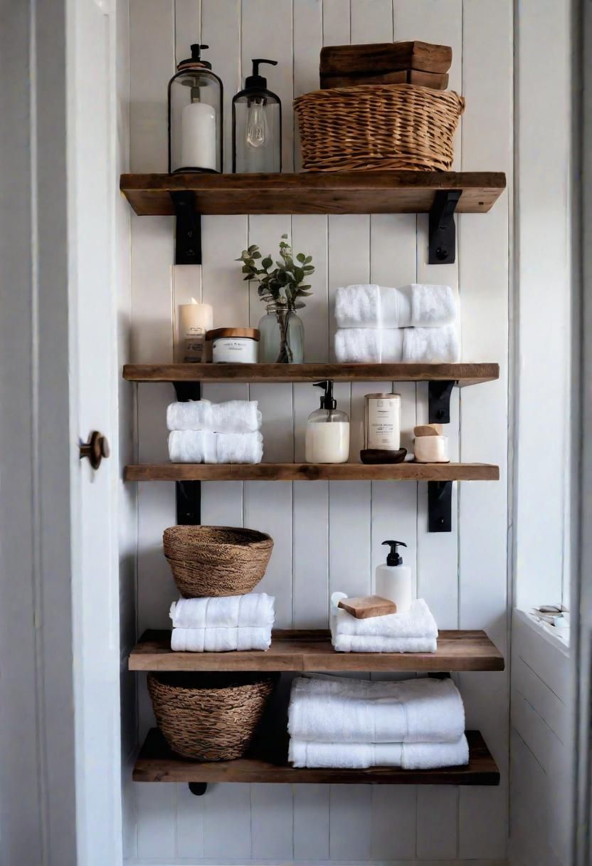 11. Farmhouse Storage Shelf Ideas