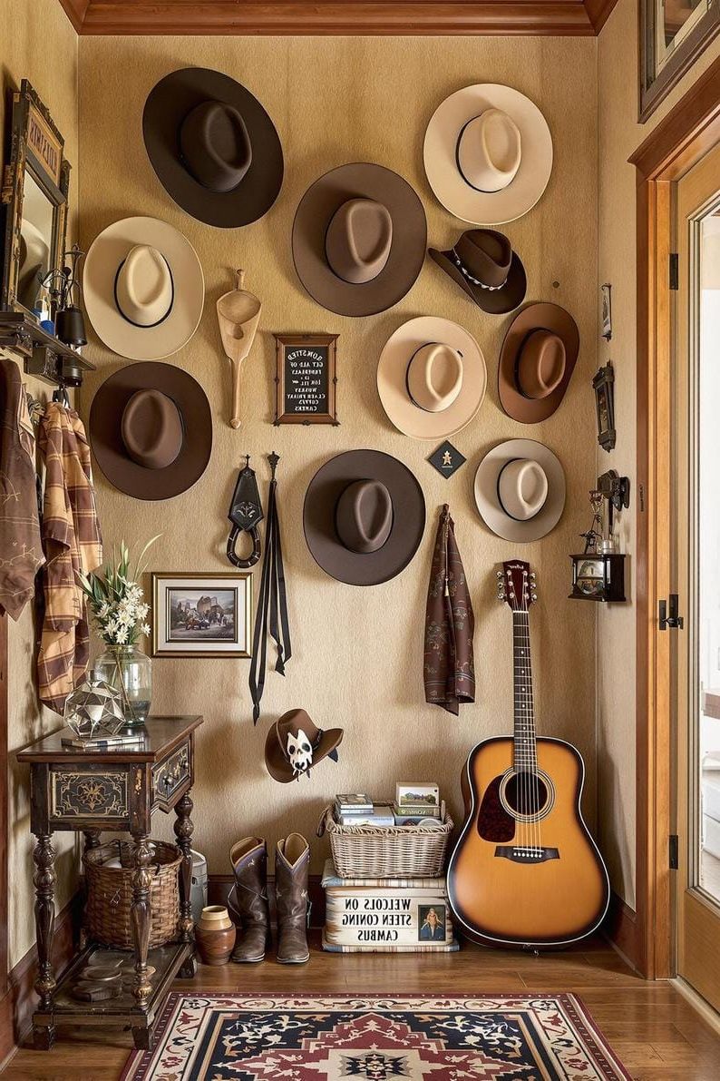 21. Entryway With Cowboy Hats and Collectibles - photo 3