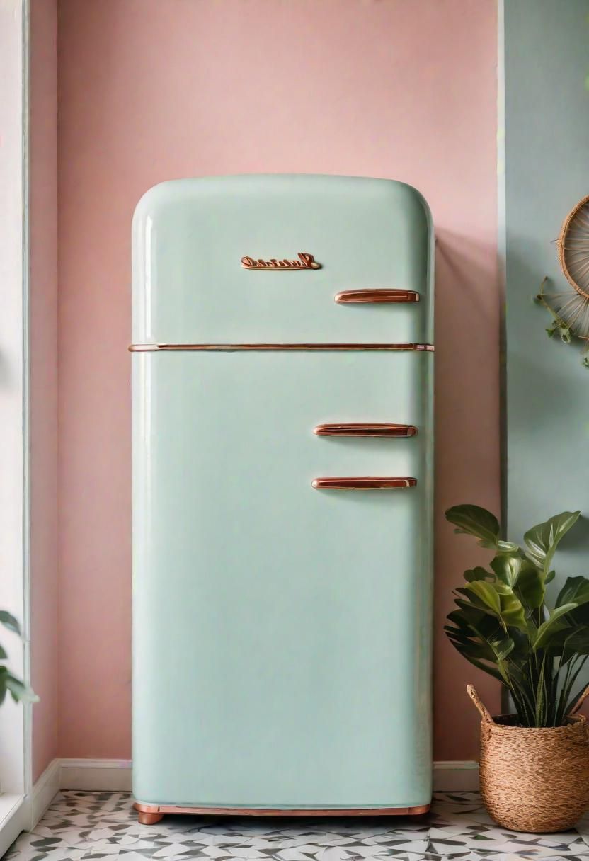2. Retro Fridge Paint Makeover - photo 2