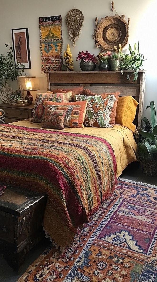 2. Earthy Patterned Pillows for Boho Style - photo 3