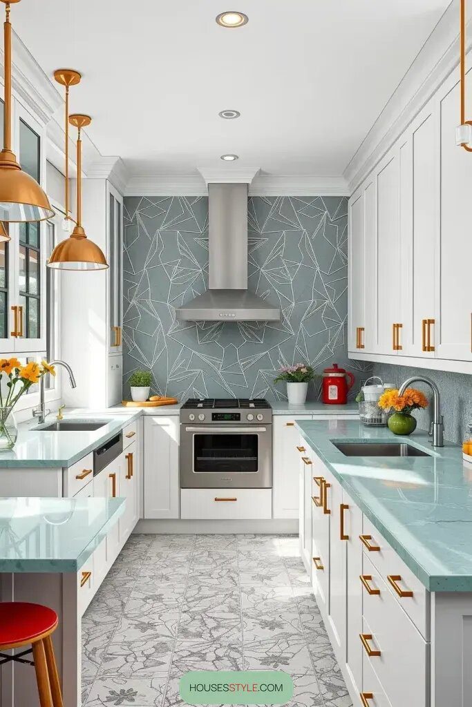 Countertops That Blend Retro Style With Modern Materials