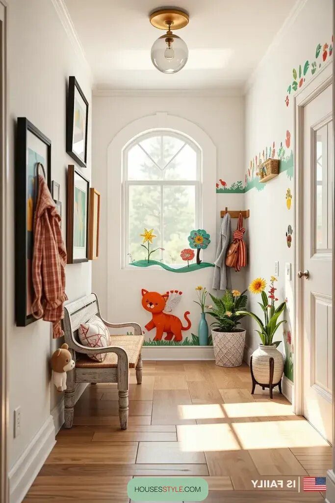 Involving Kids in Your Entryway's Painted Details