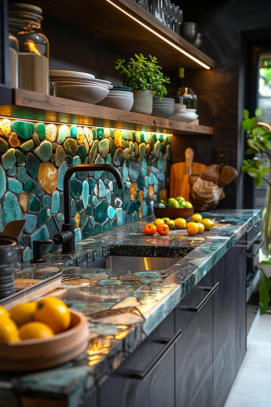 3. Bold Mosaic Backsplash Ideas