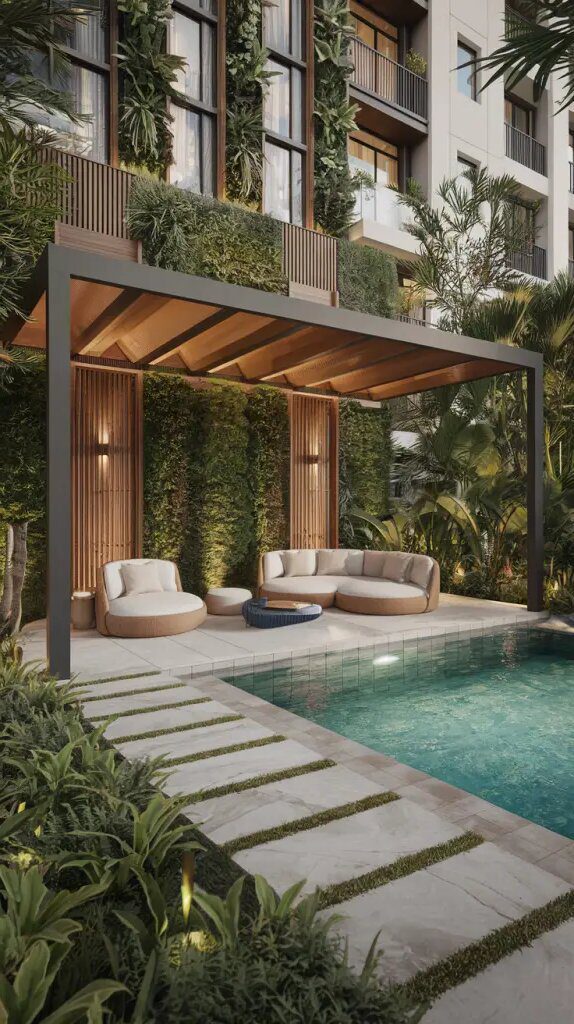 3) Bringing Nature into Your Poolside Space