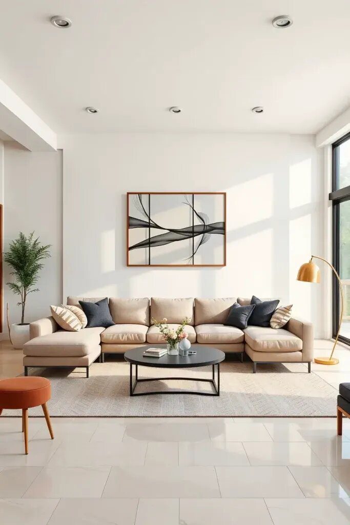 29. Add Sophistication With Glass Panel Triptychs