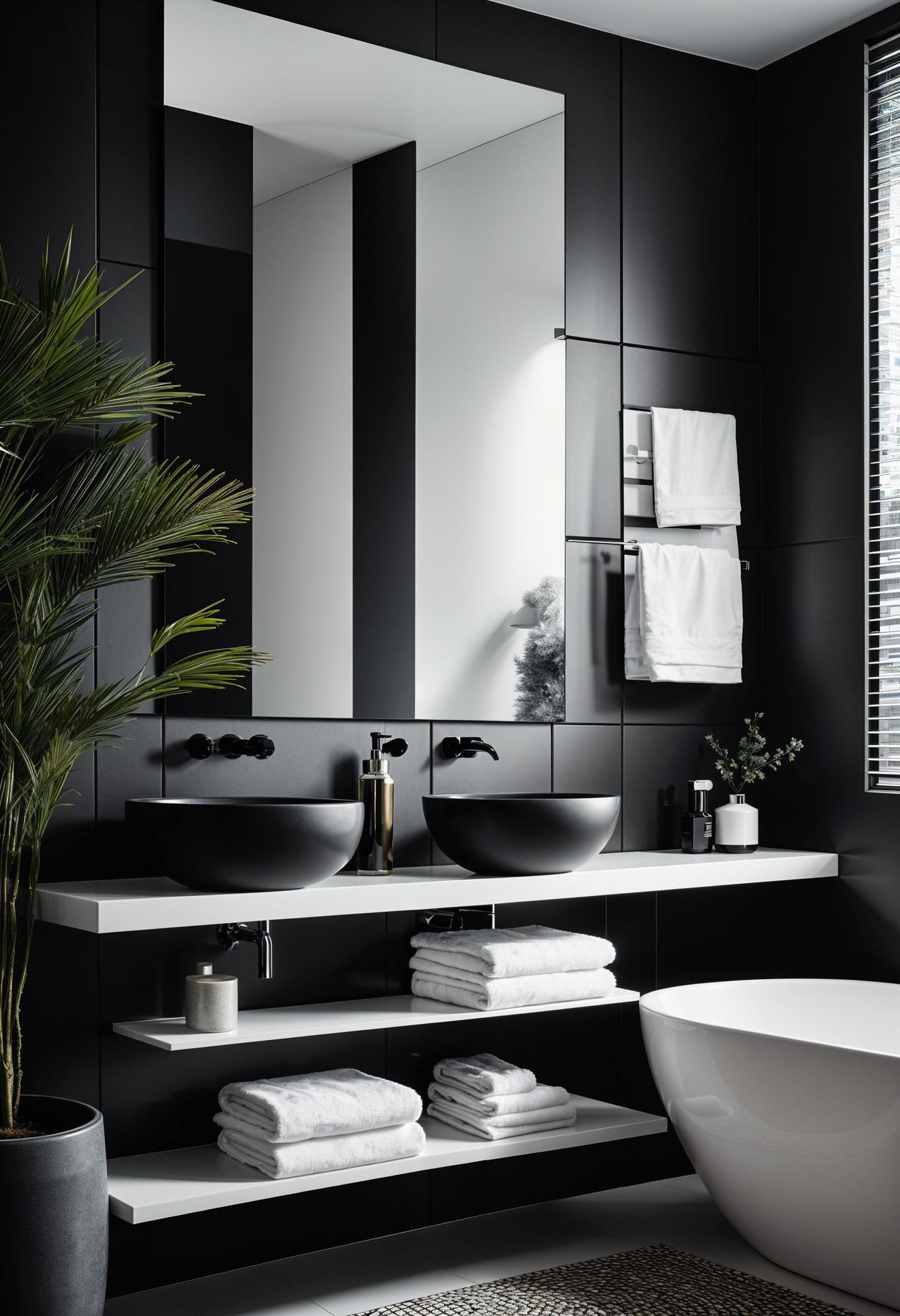 9. Bold Black Accent Wall Ideas