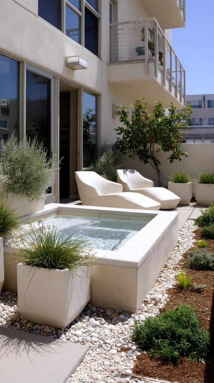 16. Let’s Check Out a Stylish Concrete Patio with a Spa Tub! - photo 2