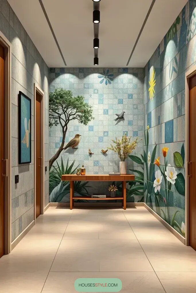 Floor-to-Ceiling Mosaic Art in Hallways - photo 2