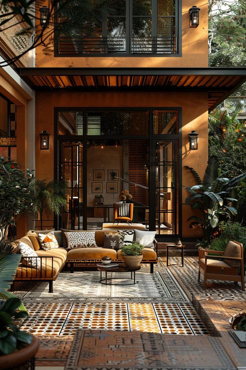 17. Art Deco Concrete Patio Ideas