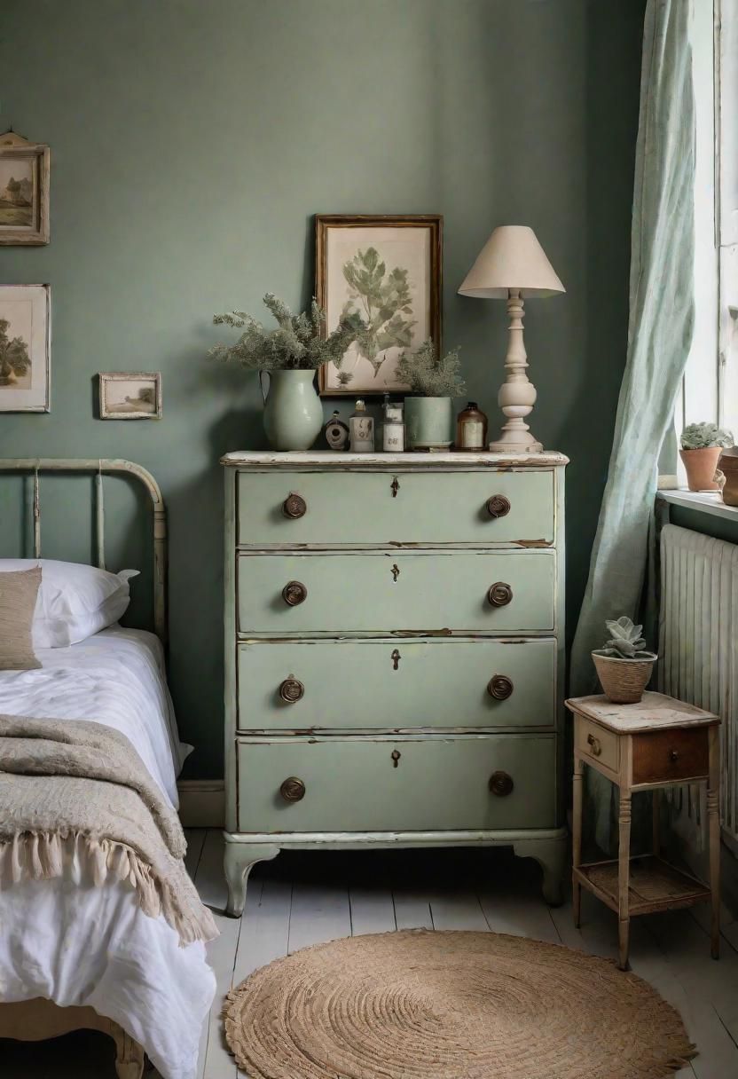 20. Sage Green Dresser Makeover