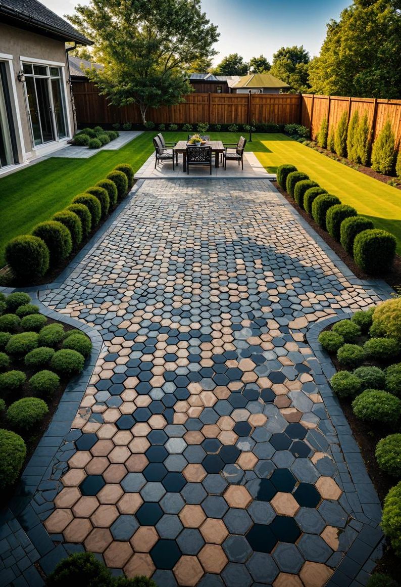 1. Hexagonal Paver Patio Layouts - photo 2